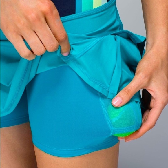 Lululemon Run: Pace Setter Skirt Teal Blue Green EUC no signs of wear - Picture 5 of 6